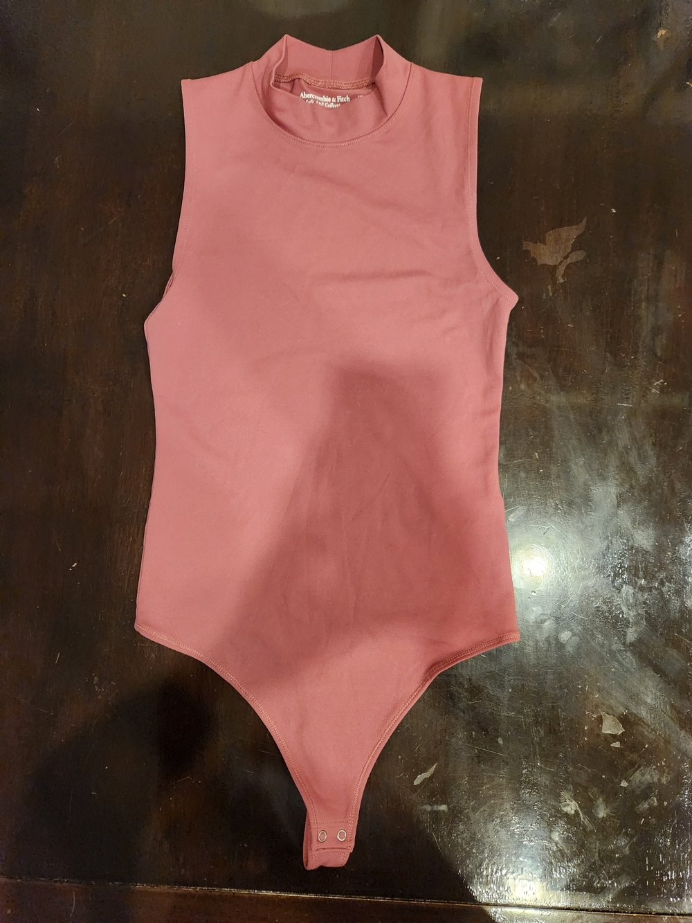 Abercrombie & Fitch Rose Sleeveless Mock Neck Bodysuit